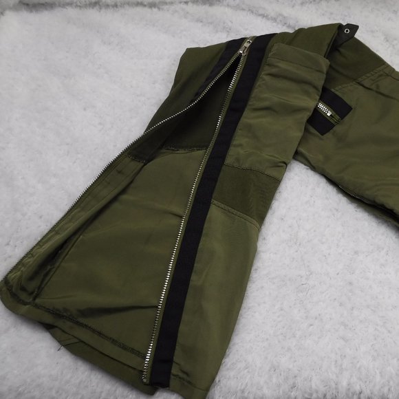 Hot & Delicious Buckle Zip Up Olive Green Cargo Pants, Size S - Picture 5 of 14